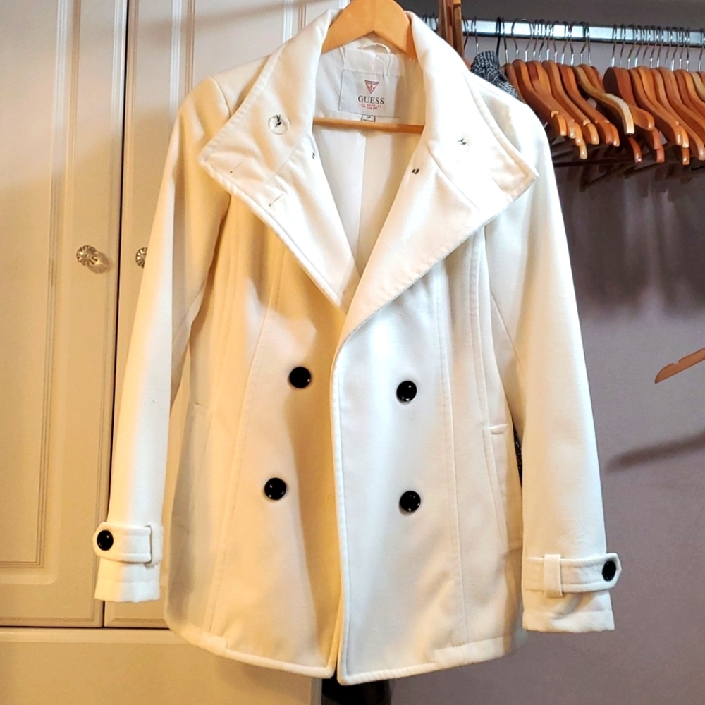 Guess Women's Peacoat, White